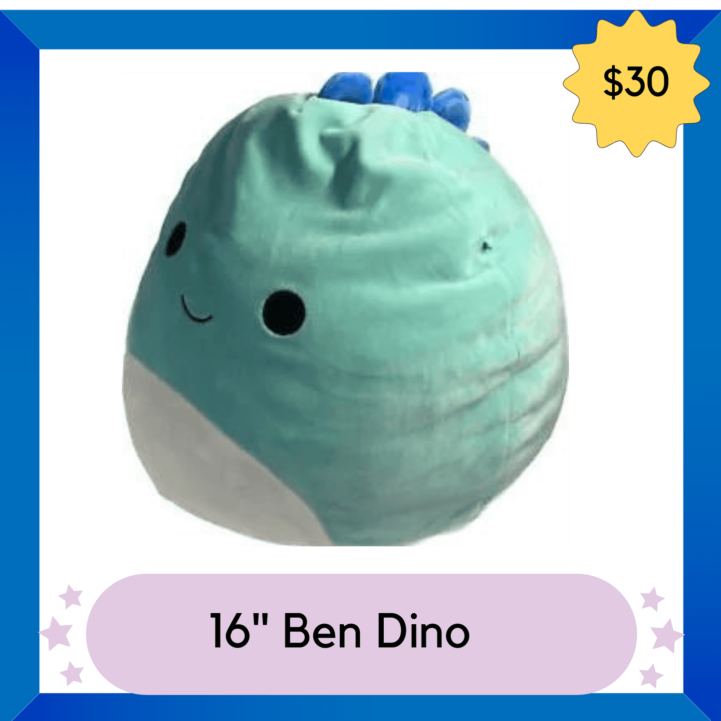 Squishmallows Plush -- Ben Dino