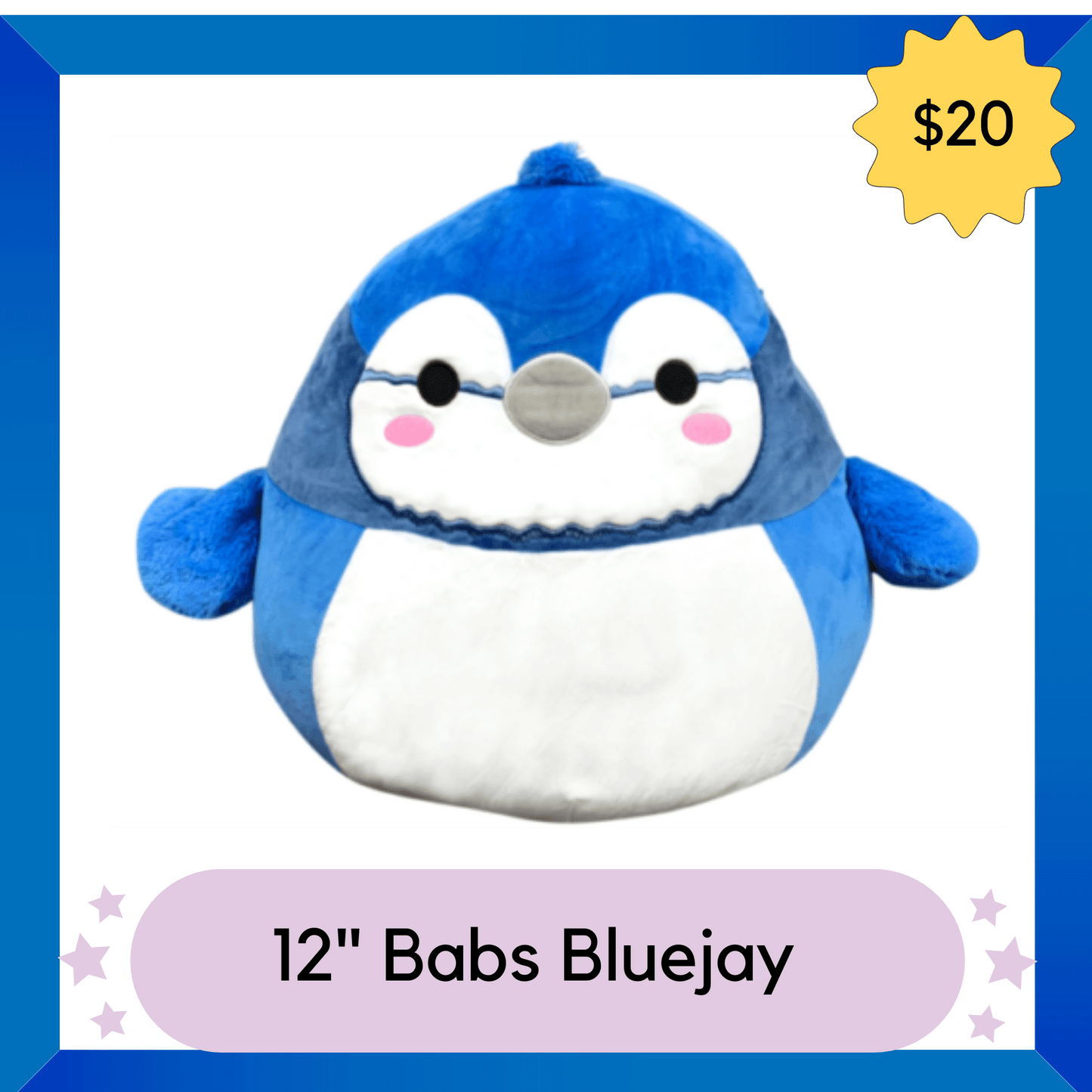 Squishmallows Plush -- Babs Bluejay