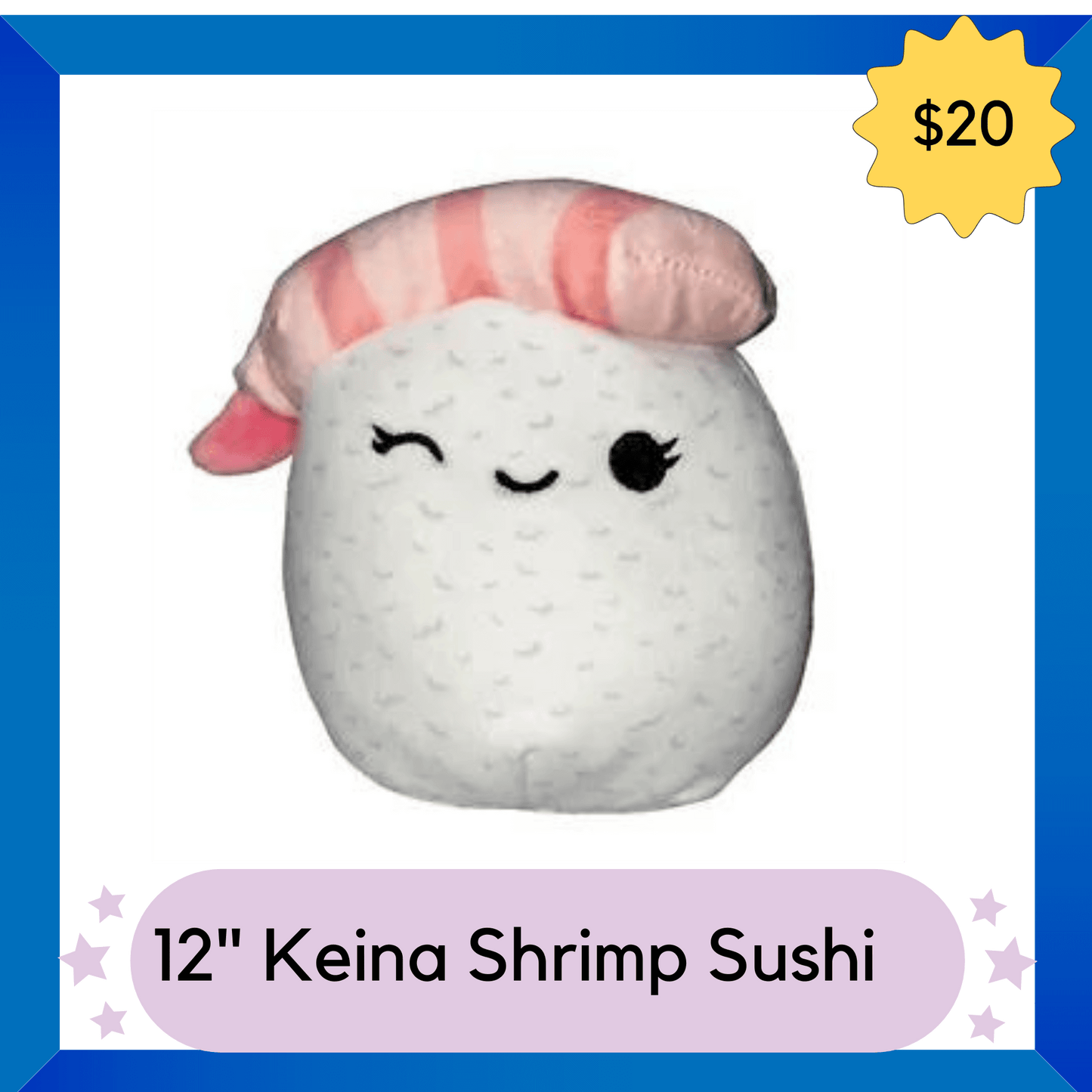 Squishmallows Plush -- Keina Shrimp Sushi